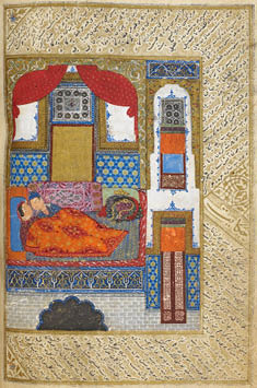 Khusraw and Shirin in bed together