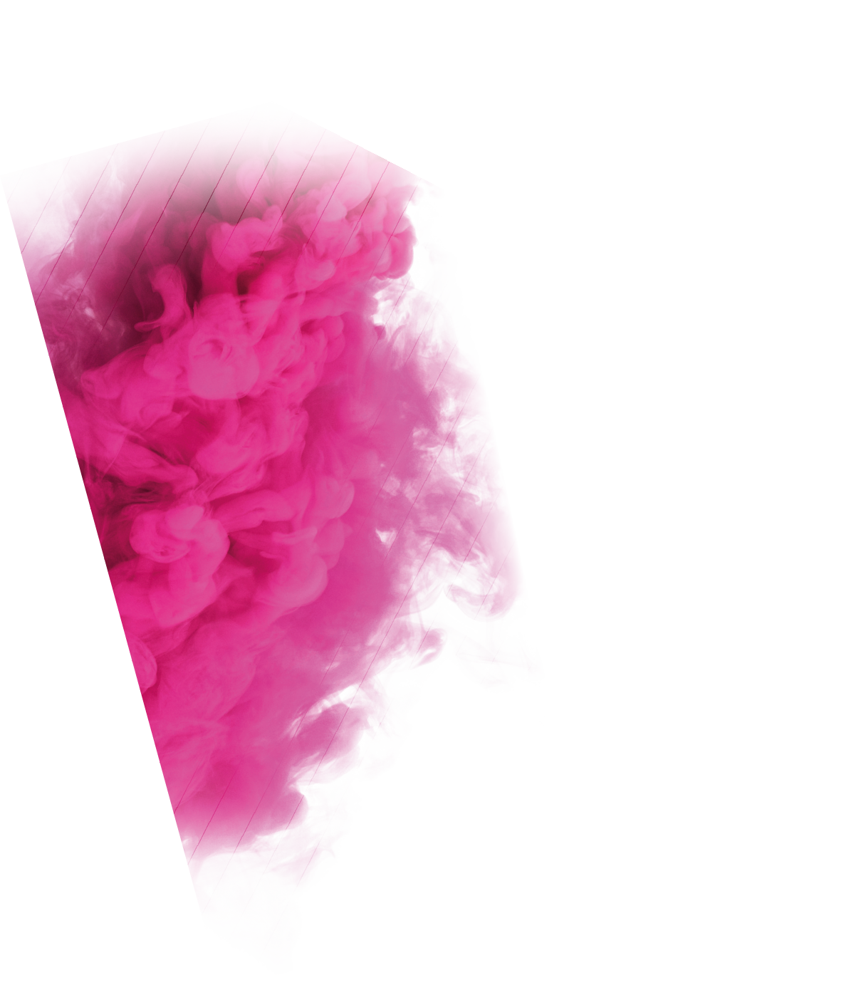 Pink smoke effect on a white background