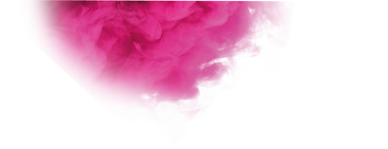 Pink smoke effect on a white background