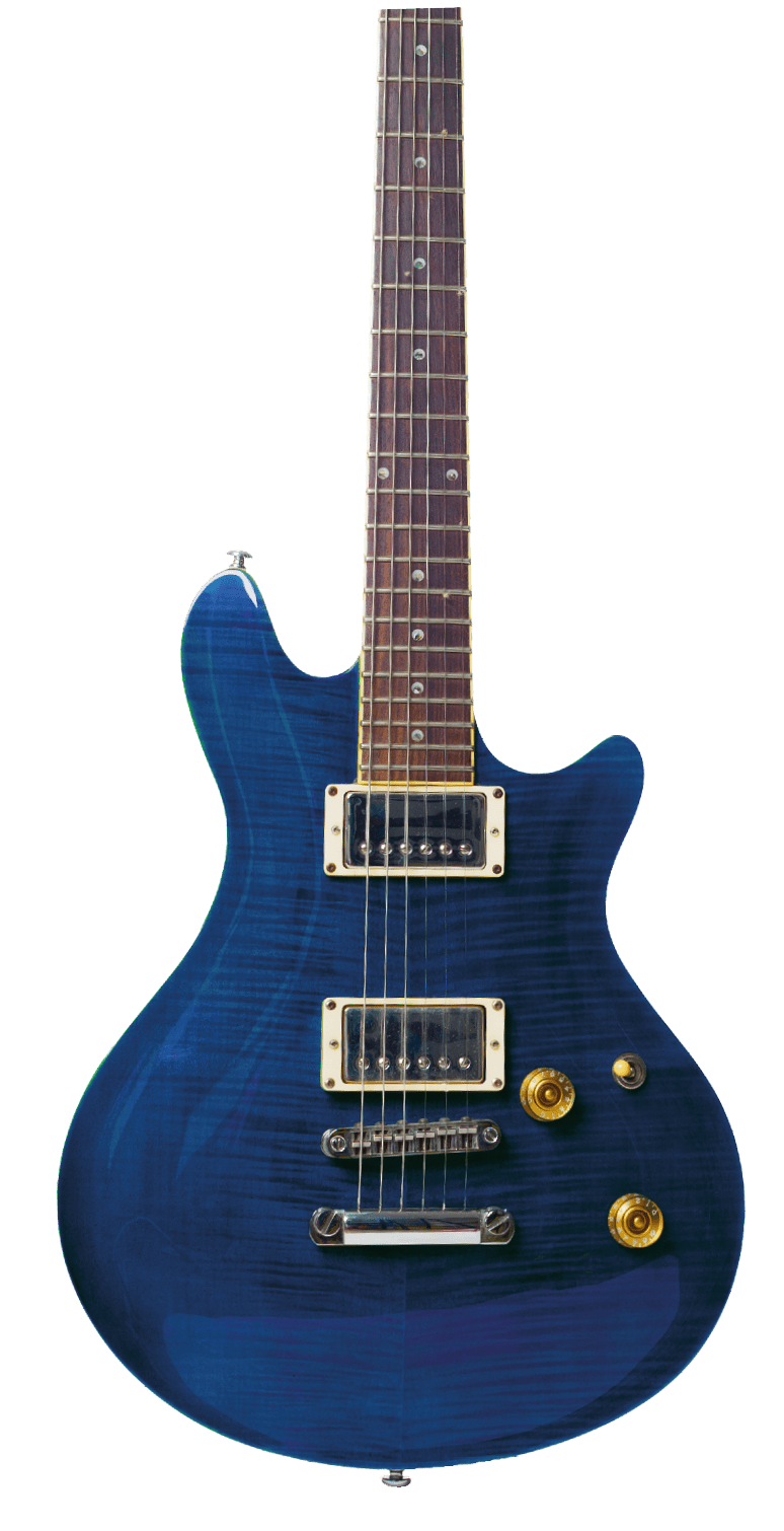 electric guitar isolated on white background