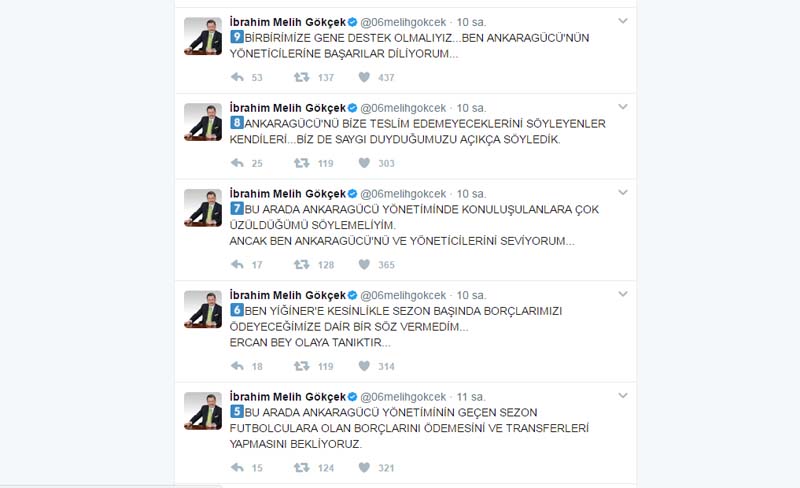 BAŞKAN GÖKÇEK’TEN ANKARAGÜCÜ’NE YARDIM AÇIKLAMASI