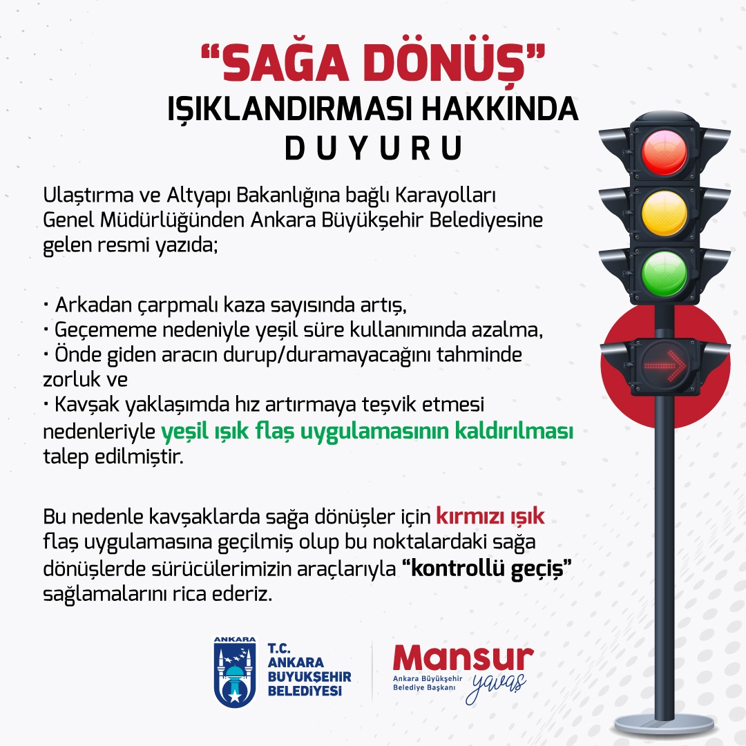 BAŞKENT KAVŞAKLARINA FASILALI YANAN IŞIK AYARI