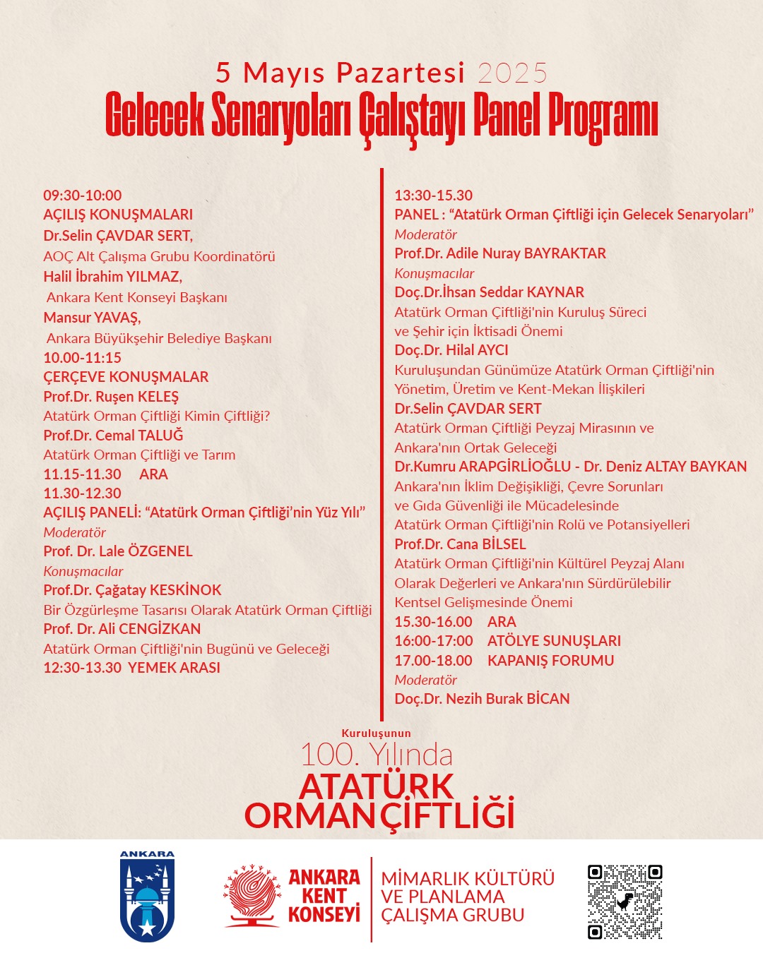 ATATÜRK ORMAN ÇİFTLİĞİ'NİN 100. YILI İÇİN GELECEK SENARYOLARI