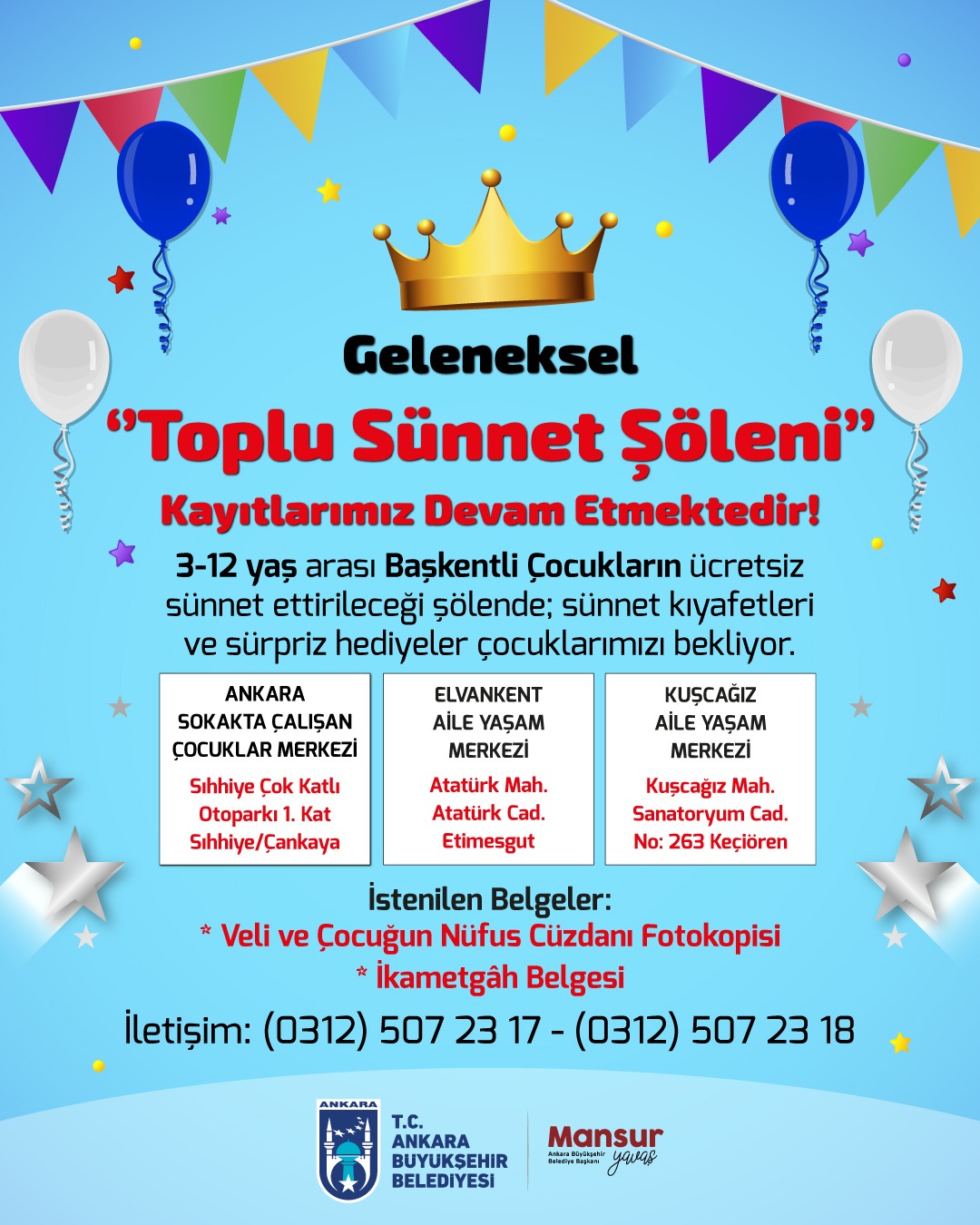 GELENEKSEL “TOPLU SÜNNET ŞÖLENİ” İÇİN KAYITLAR DEVAM EDİYOR