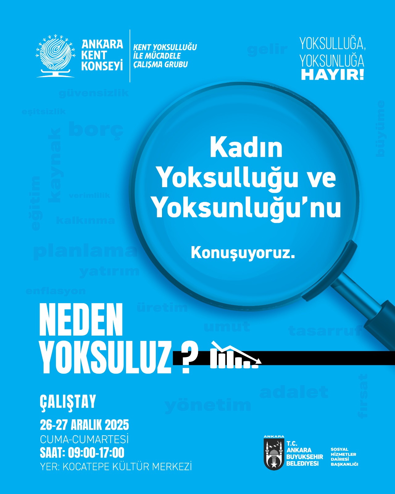 AKK, ANKARA’YI ÇÖZÜM İÇİN BULUŞTURUYOR  “NEDEN YOKSULUZ?” ÇALIŞTAYI İLE “YOKSULLUĞA, YOKSUNLUĞA HAYIR!”