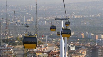TELEFERİK HATTINDA BAKIM ÇALIŞMASI