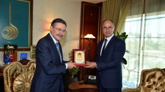 BAŞKAN GÖKÇEK, BÜYÜKELÇİLERİ AĞIRLADI