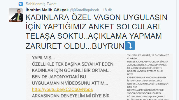 "KADINLARA METRODA ÖZEL VAGON" ANKETİ