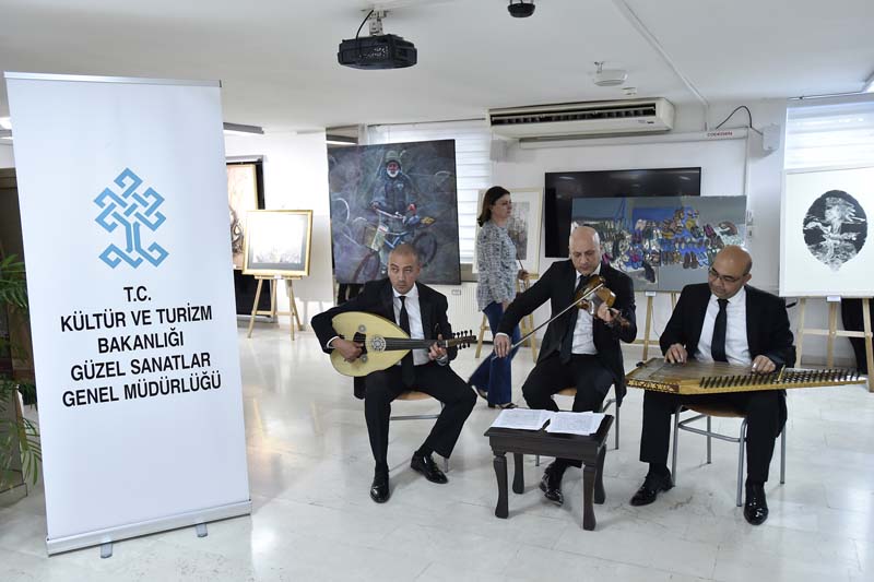 17. ŞEFİK BURSALI RESİM YARIŞMASI SERGİSİ AÇILDI