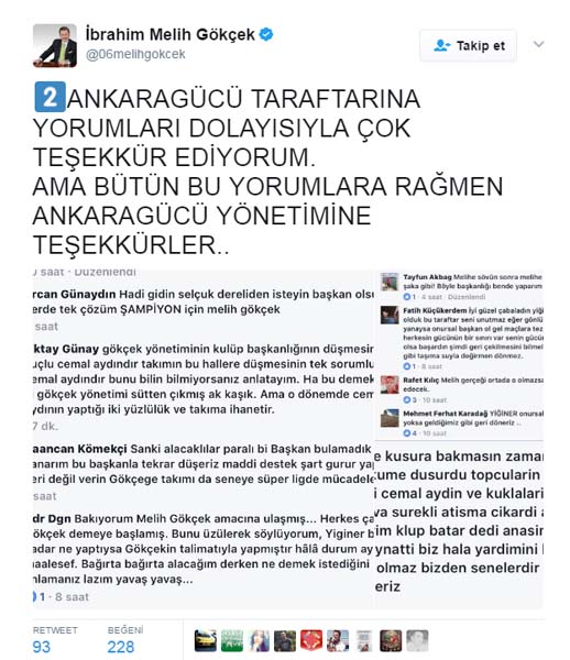 BAŞKAN GÖKÇEK’TEN ANKARAGÜCÜ’NE YARDIM AÇIKLAMASI