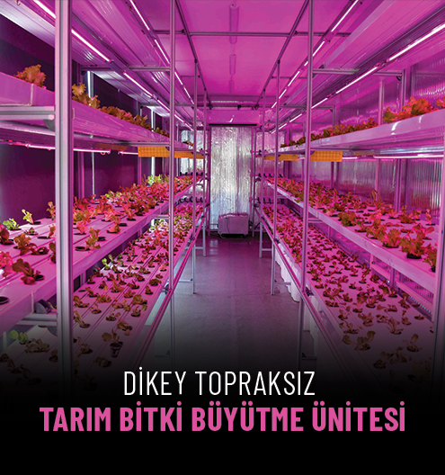 Dikey Topraksız Tarım Bitki Büyütme Ünitesi