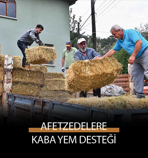 Afetzedelere Kaba Yem Desteği