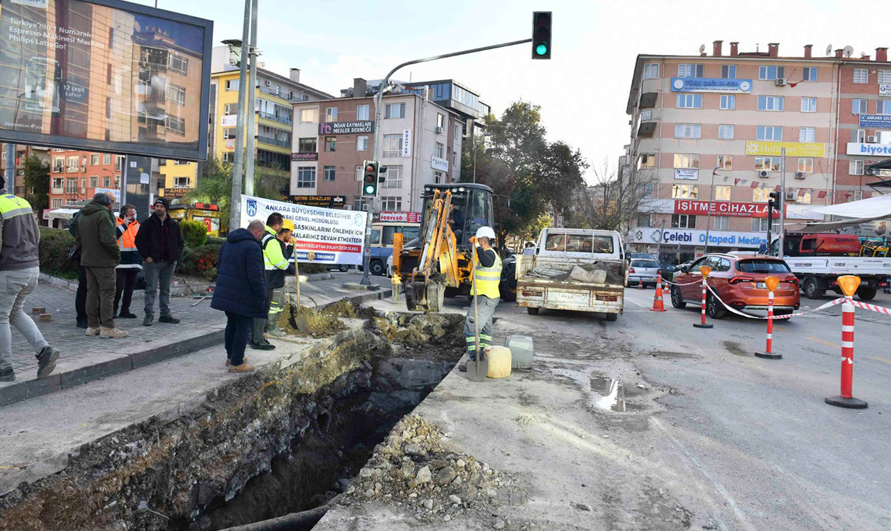 Çankaya Aksu Caddesi'nin Sel Çilesi Son Buluyor