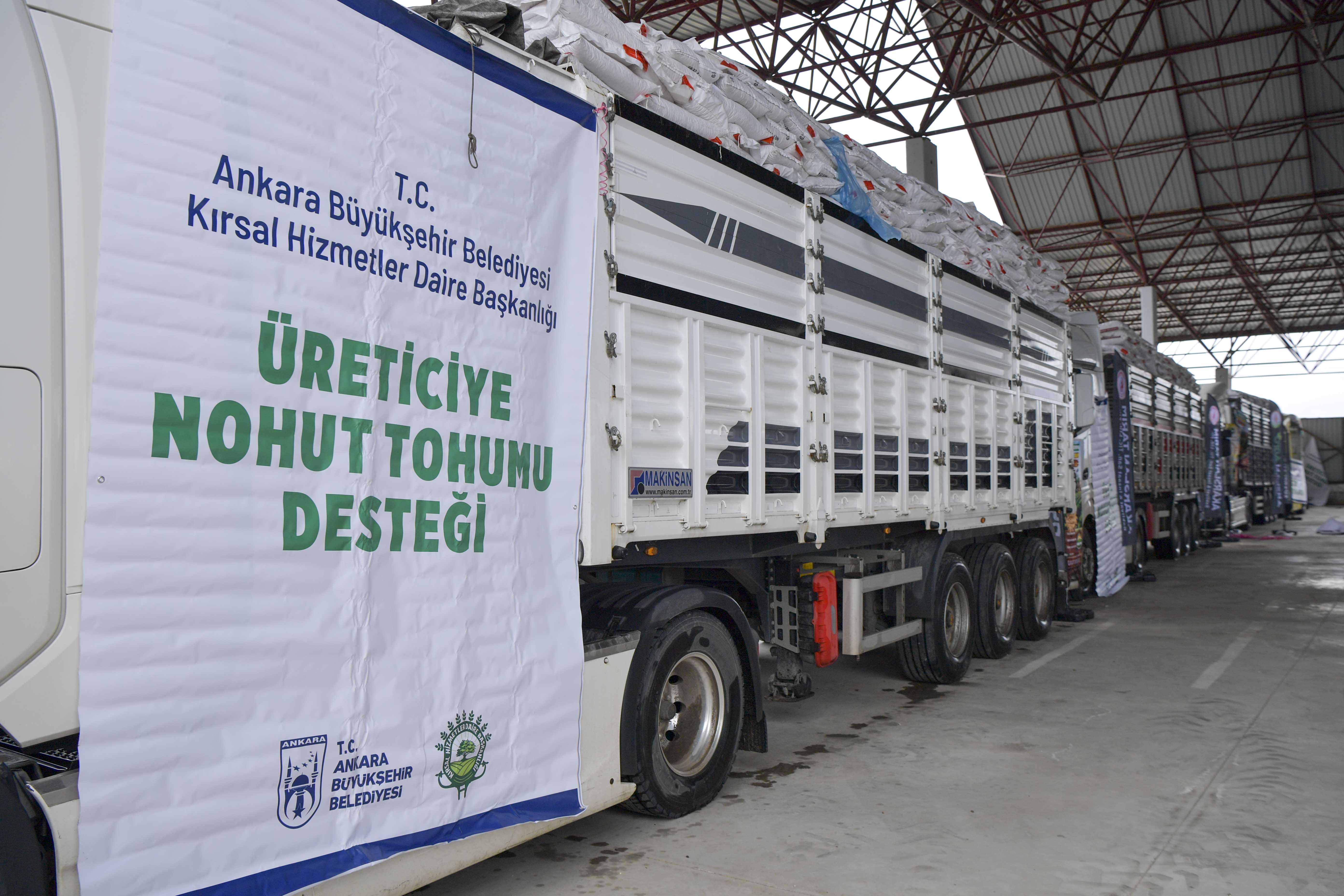 BAŞKENTLİ ÜRETİCİYE 1 MİLYON 500 BİN KİLOGRAM NOHUT TOHUMU DESTEĞİ