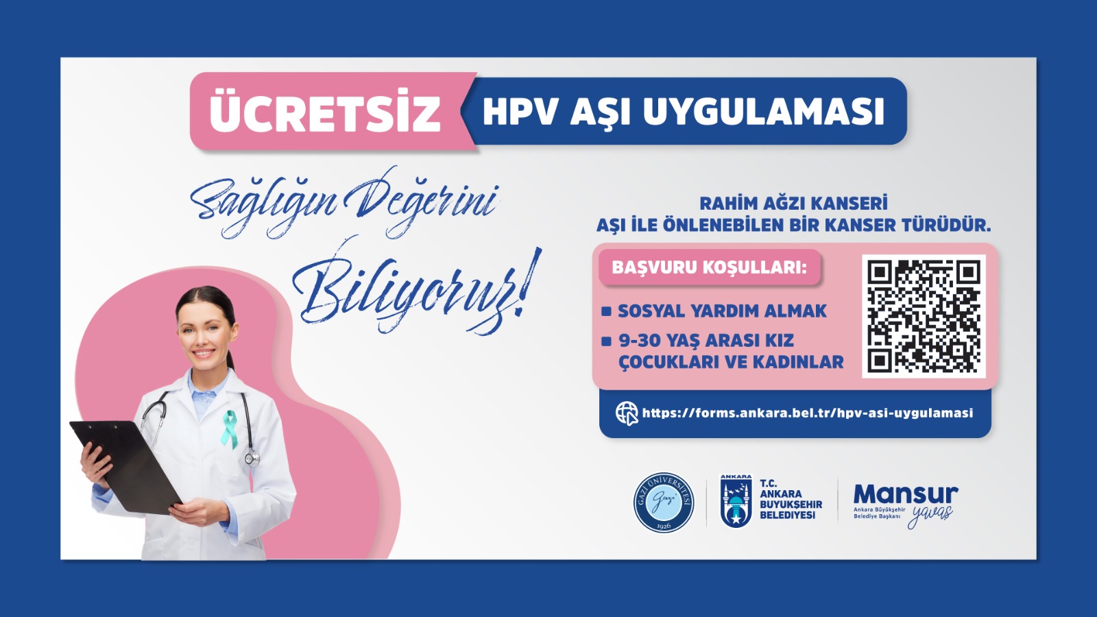 ABB’NİN ÖRNEK PROJESİ HPV AŞI UYGULAMASI DEVAM EDİYOR  HPV AŞISI İÇİN YENİ BAŞVURU DÖNEMİ BAŞLADI